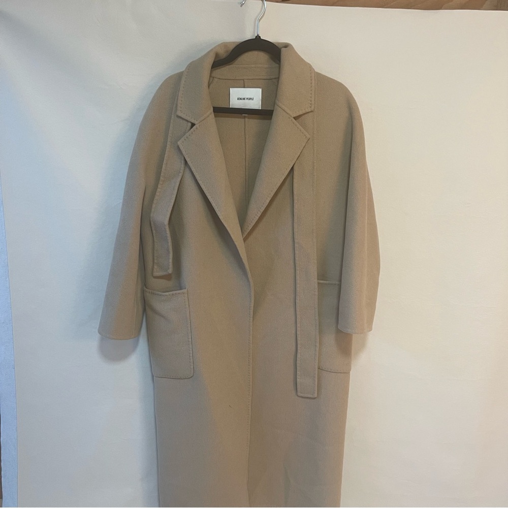 Genuine People Camel Wool coat size small